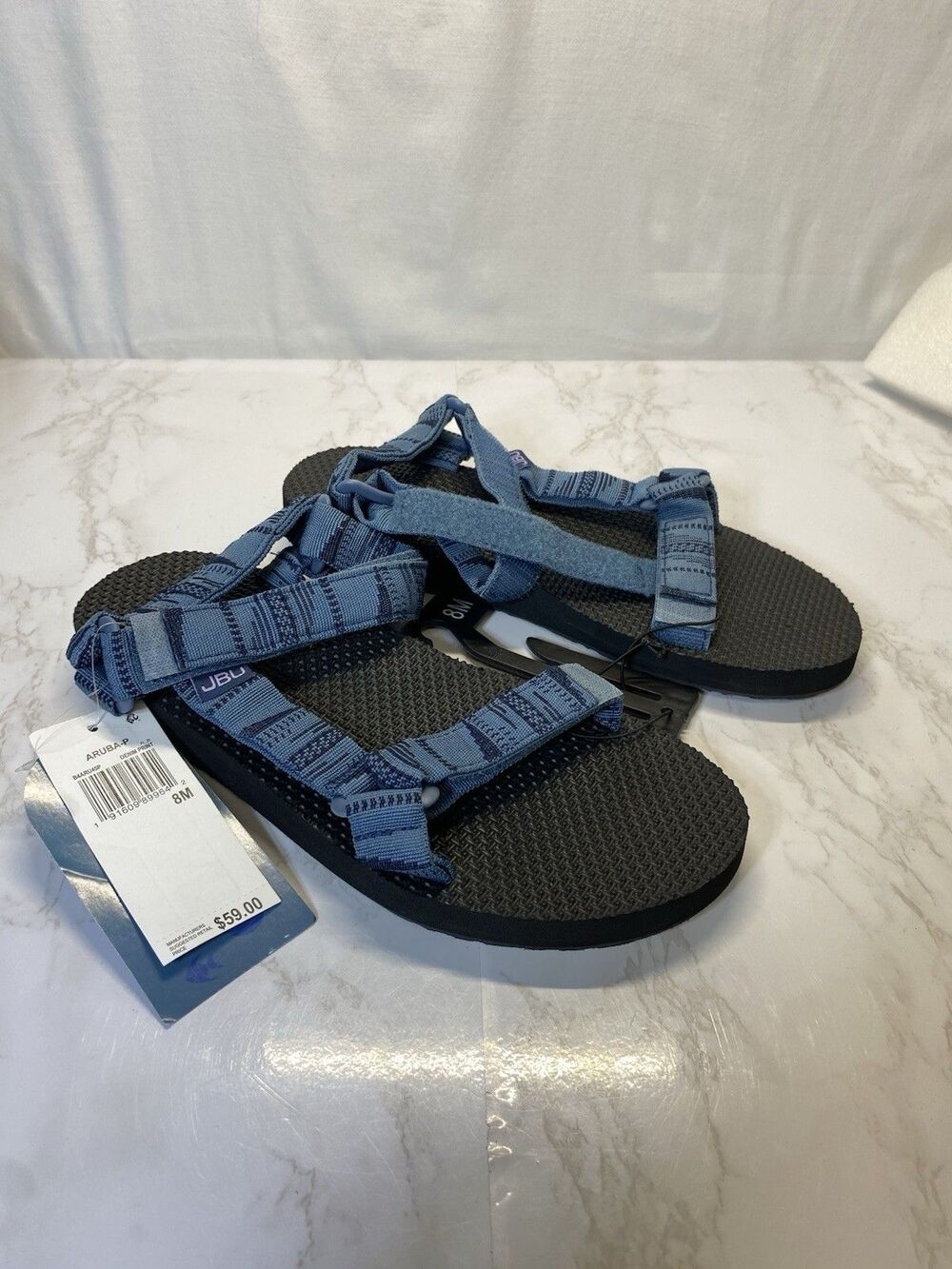 JBU Aruba-LP Blue Black Sport Sandals Women’s Size 8